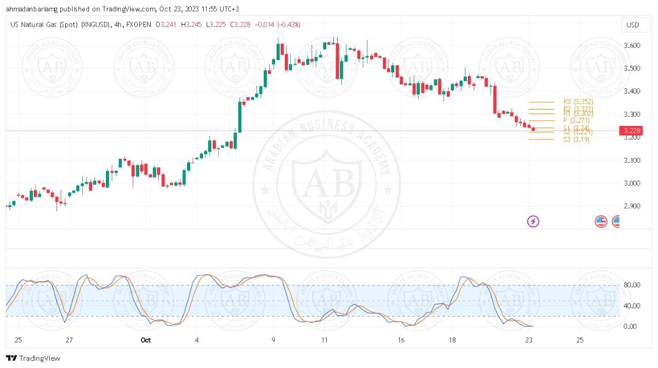 تحليل الغاز الطبيعي ليوم الثلاثاء الموافق 24-10-2023