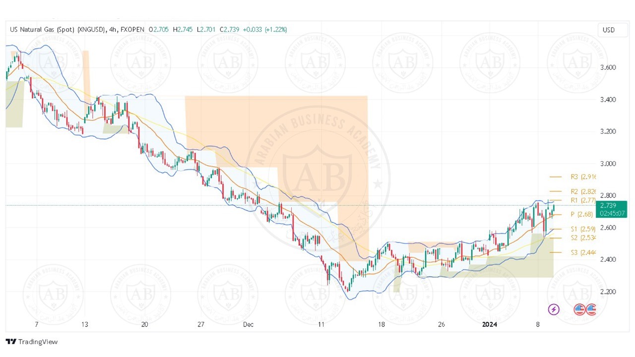 تحليل الغاز الطبيعي ليوم الثلاثاء الموافق 9-1-2024