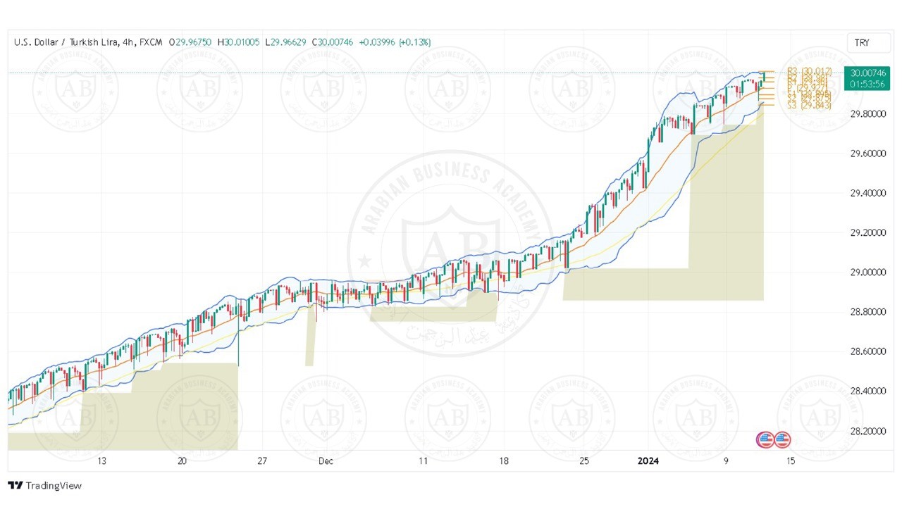 تحليل زوج الدولار ليرة تركية ليوم الخميس الموافق 11-1-2024