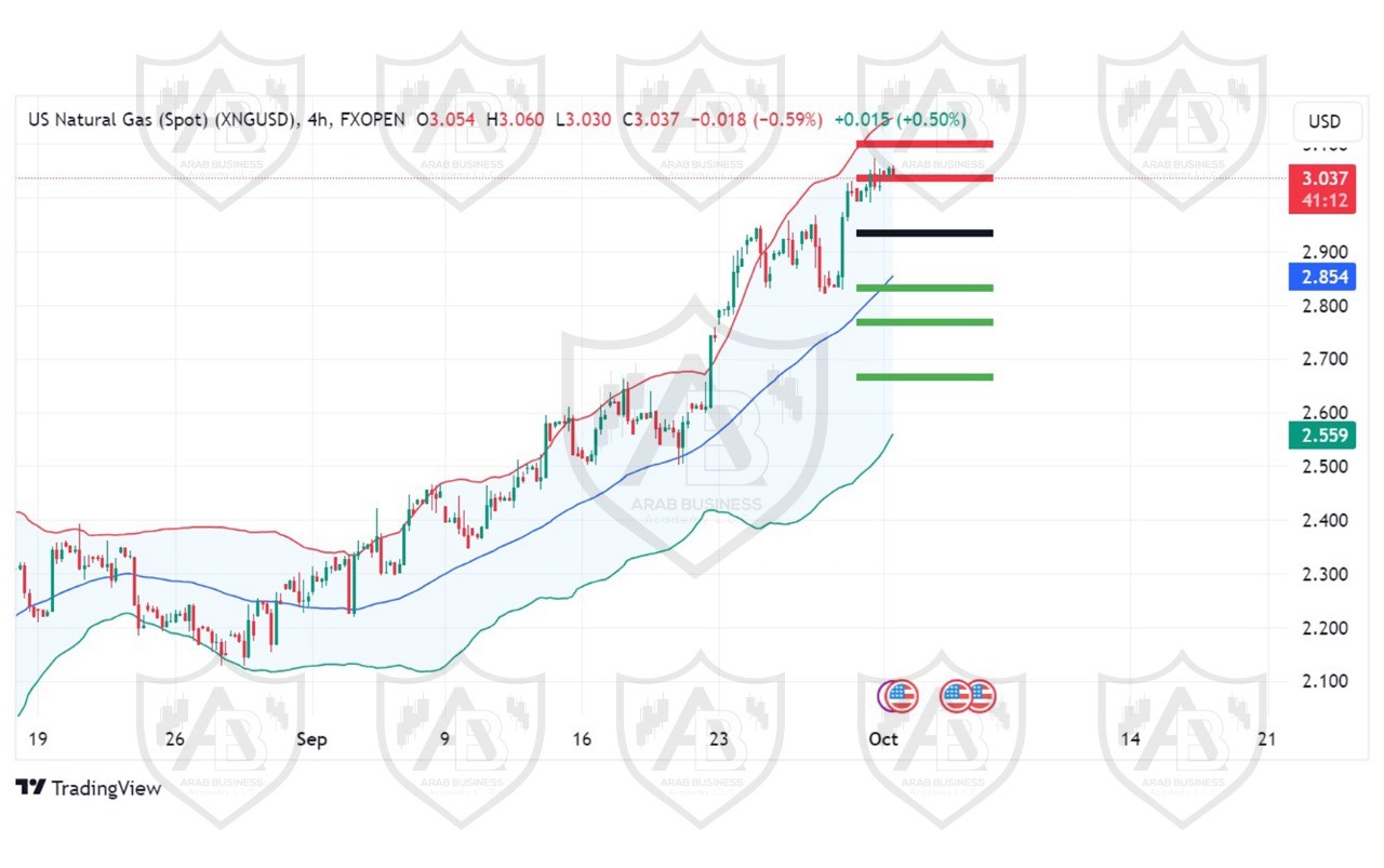 تحليل الغاز الطبيعي ليوم الثلاثاء  لموافق1-10-2024