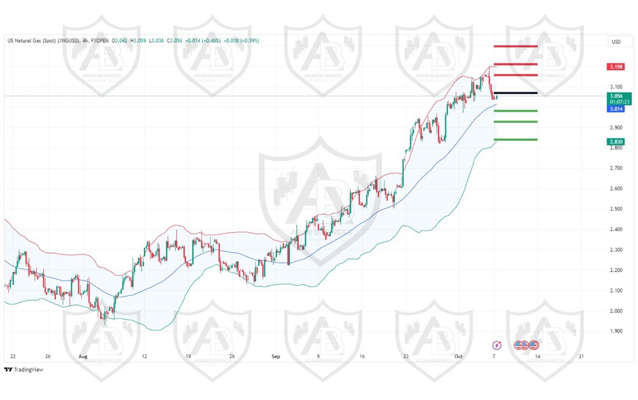 تحليل الغاز الطبيعي ليوم الاثنين  لموافق 7-10-2024